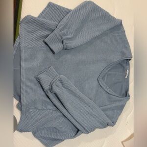 Cozy Blue Textured Sweater